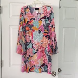 Ruffle sleeve dress